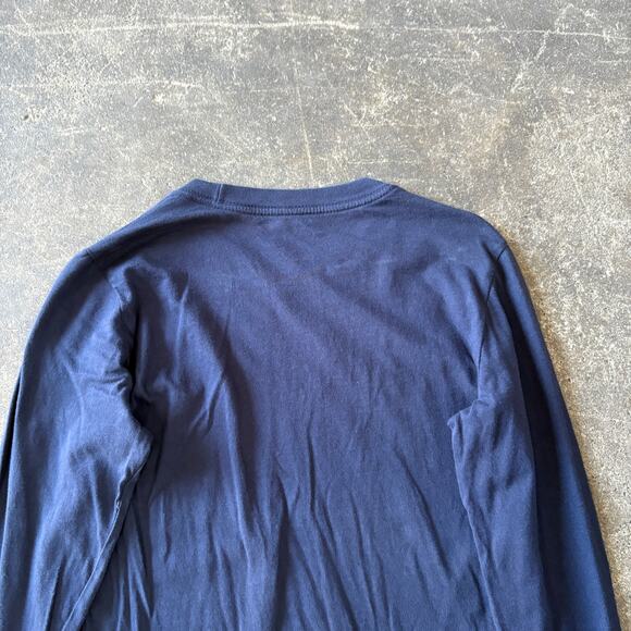 Nike Sportswear Shirt Mens S Blue Long Sleeve Athleisure Spell Out Logo - Picture 5 of 9
